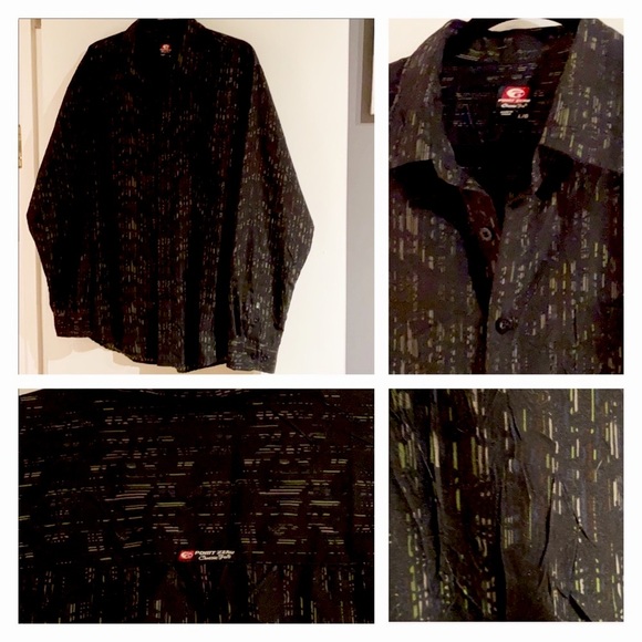 POINT ZERO Black w/ Green Shirt!!! Size L - Picture 5 of 5